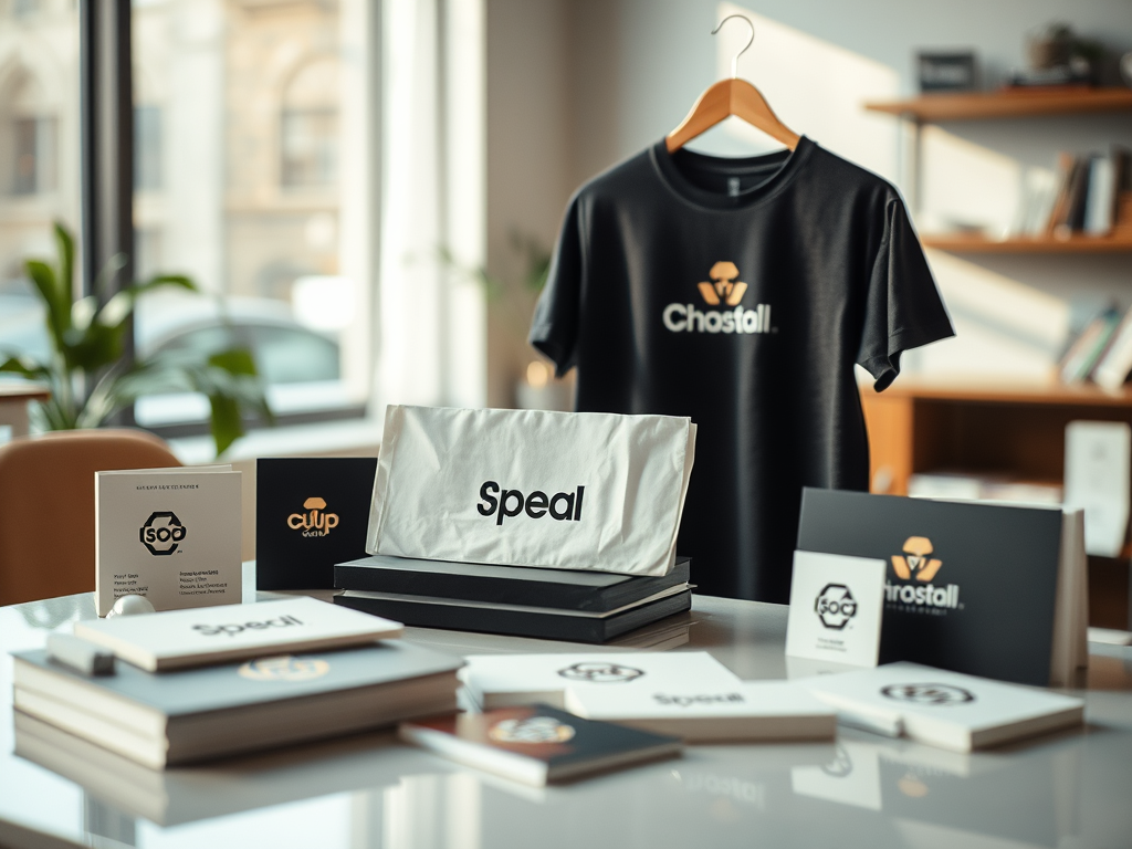 [icture of branded merchandise for a quick post on what branding is and how to do it well after our director commented on the topic for business.com